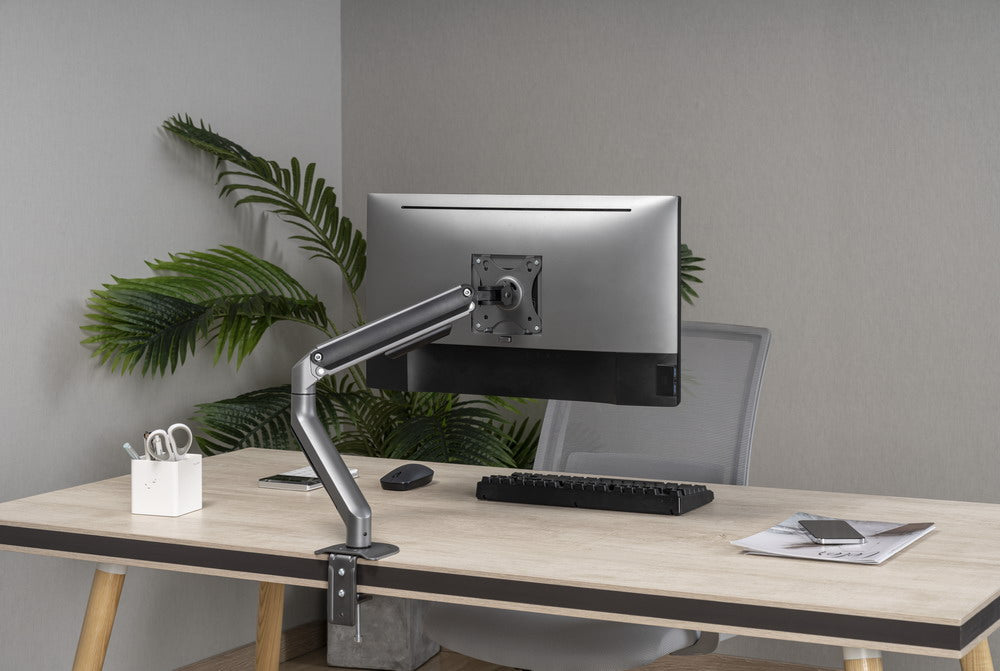 Gembird MA-DA1-05 Desk mounted adjustable monitor arm, 17”–32”, up to 9 kg, space grey