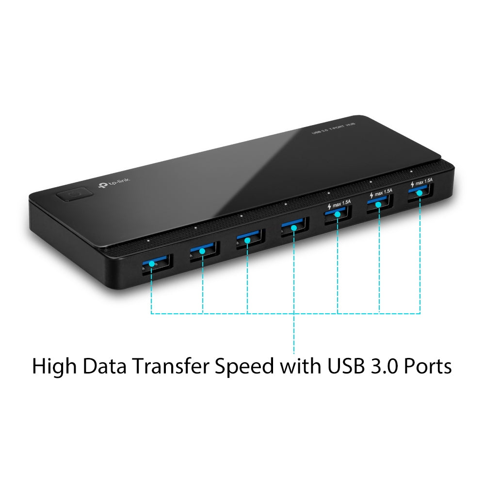 TP-Link UH700 USB 3.2 Gen 1 (3.1 Gen 1) Micro-B 5000 Mbit/s Black