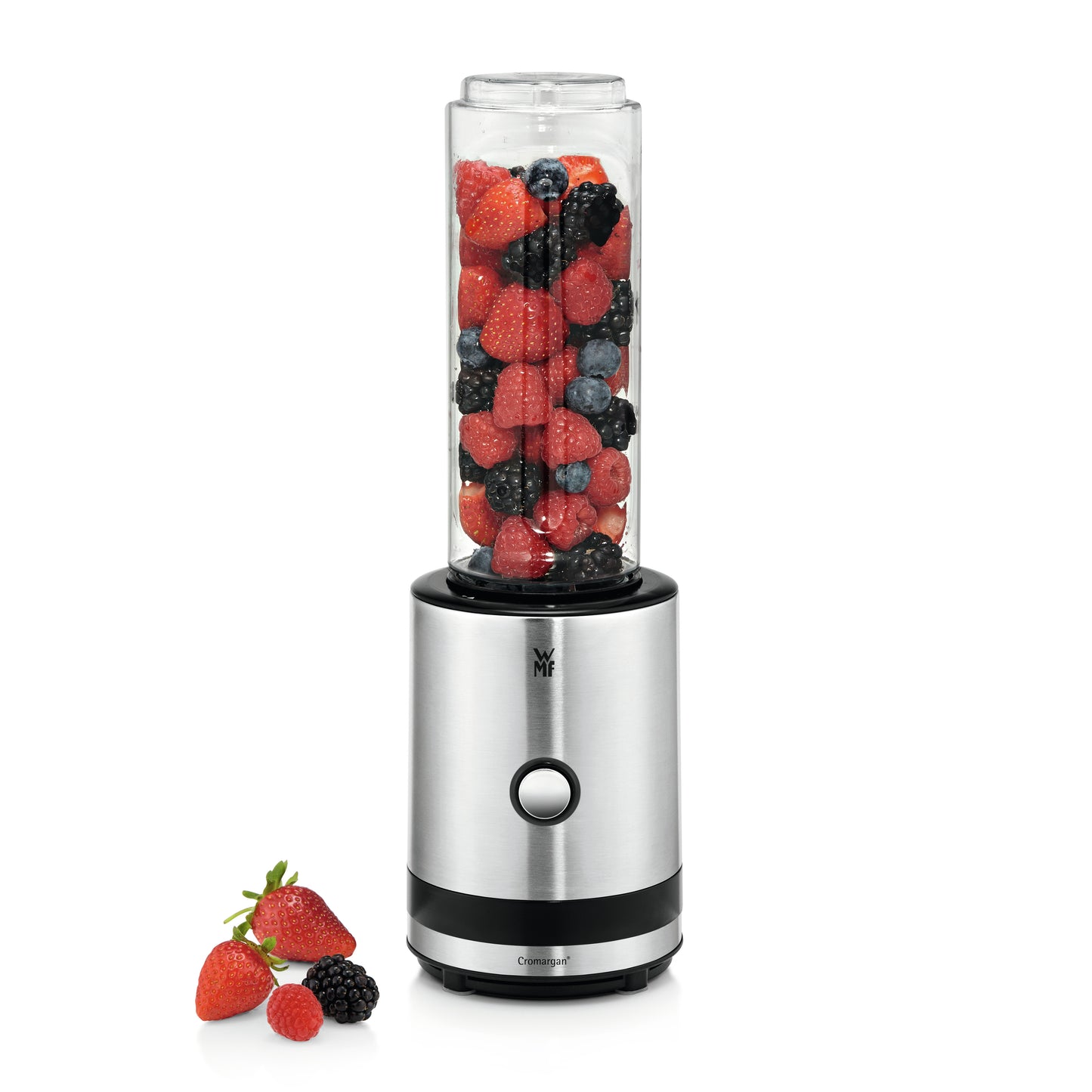 WMF consumer electric KÜCHENminis Smoothie-to-go (edelstahl/schwarz, 300 Watt, Behälter 0,6 Liter)