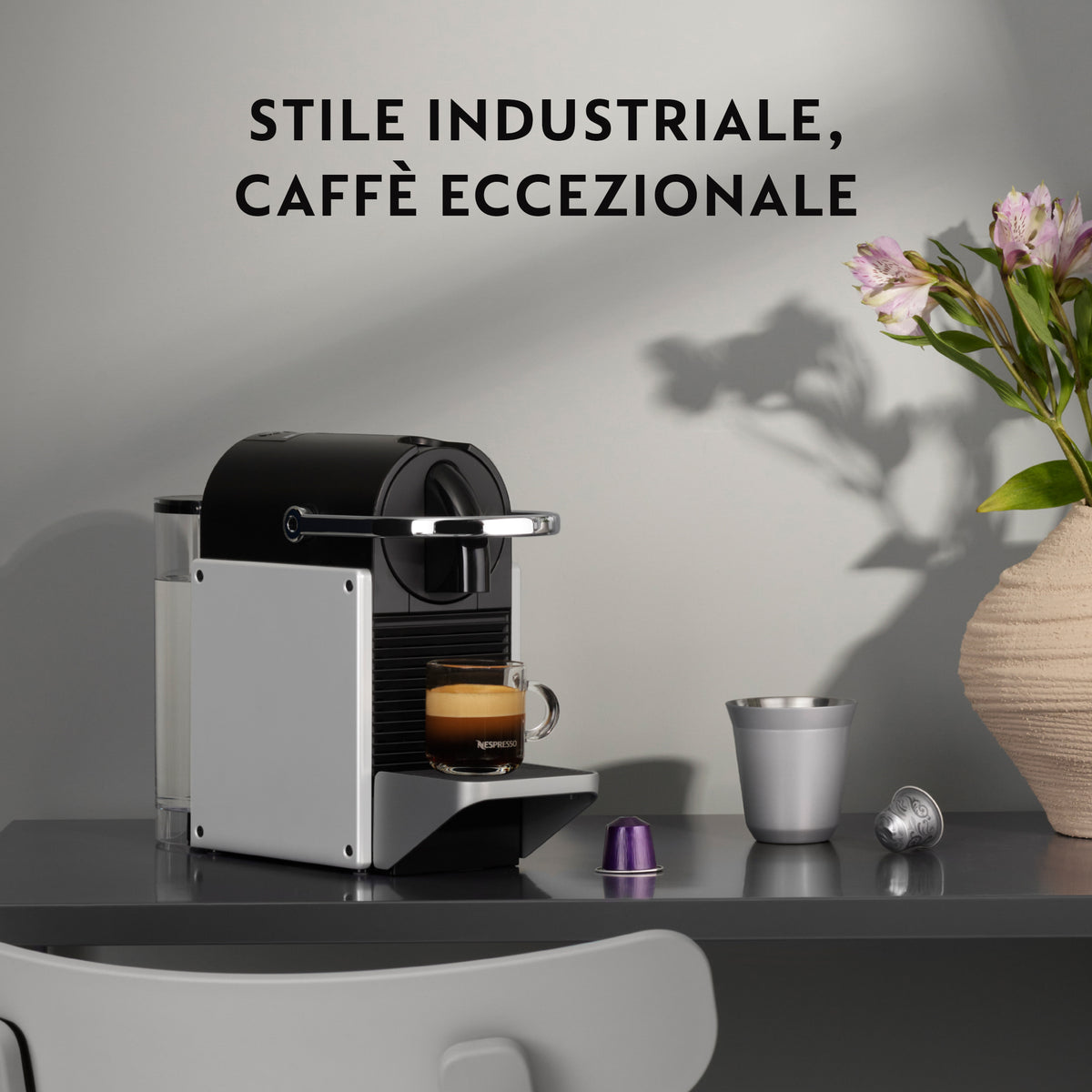 De’Longhi Pixie EN127.S Capsule Coffee Machine, 1 l