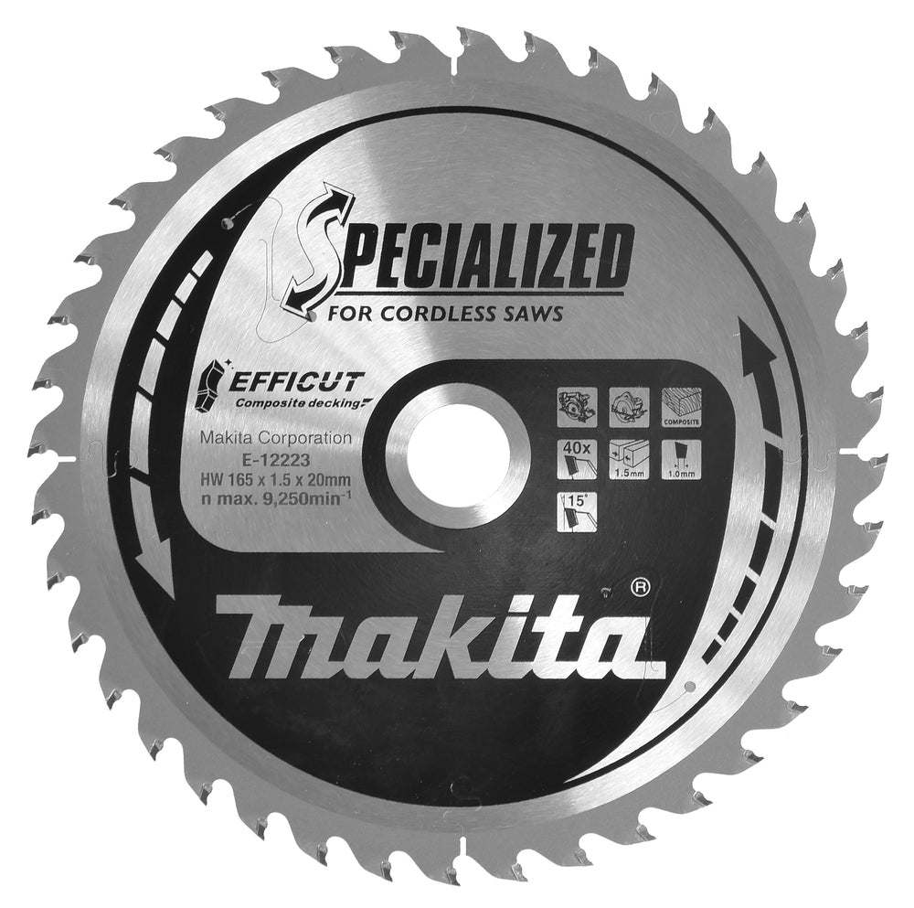 Makita EFFICUT Saw Blade 165x20mm, 40T