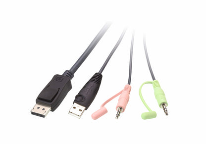 ATEN 2-Port USB DisplayPort Cable KVM Switch