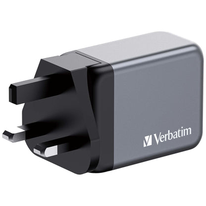 Verbatim GNC-65 GaN Charger 3 Port 65W USB A/C (EU/UK/US)