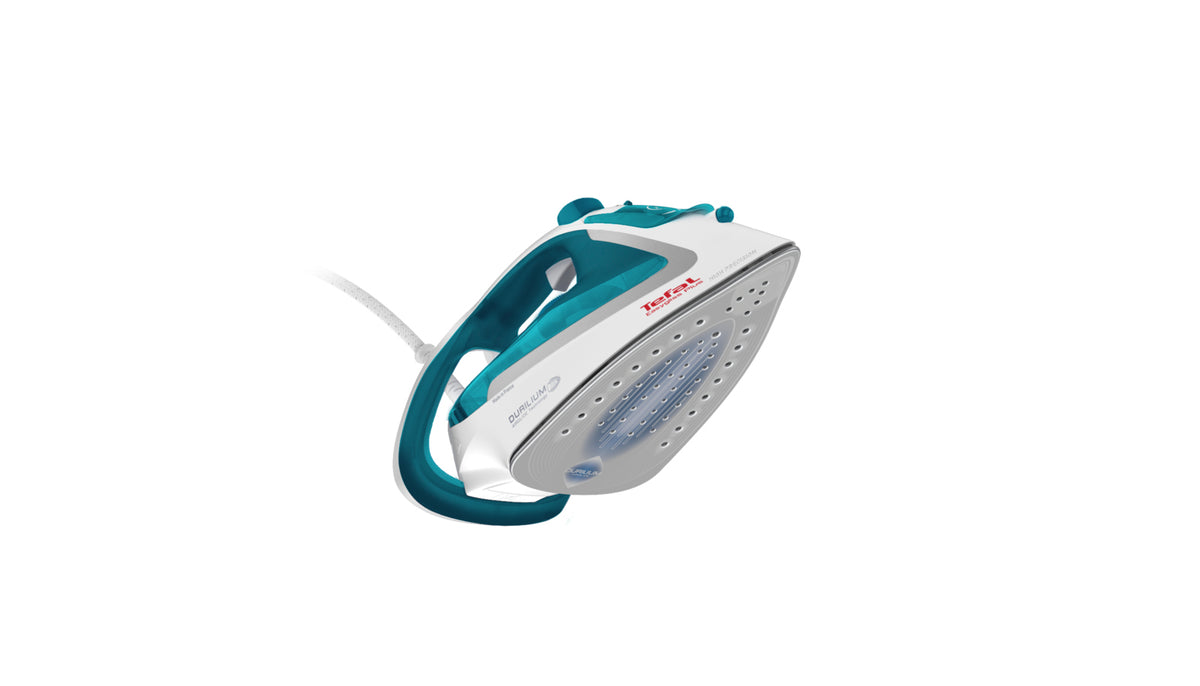 Tefal EasyGliss Plus FV5718 Dry & Steam Iron, Durilium Soleplate, 2400 W, Turquoise/White