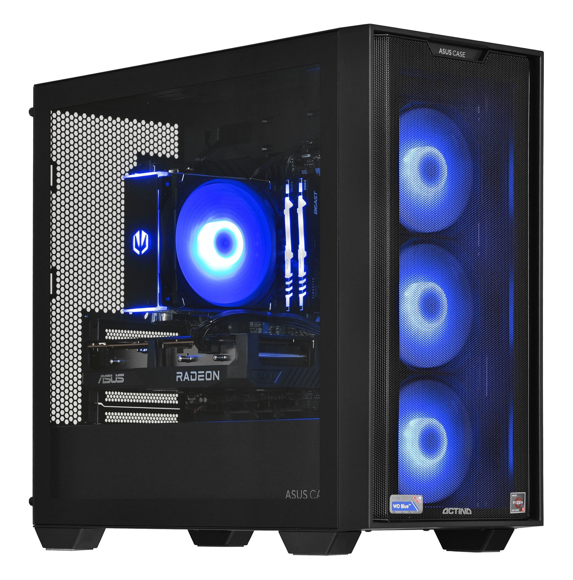 Actina 5901443335832 Υπολογιστής AMD Ryzen™ 5 5600, 16 GB DDR4-SDRAM, 1 TB SSD, AMD Radeon RX 7600, Mini Tower, Μαύρο