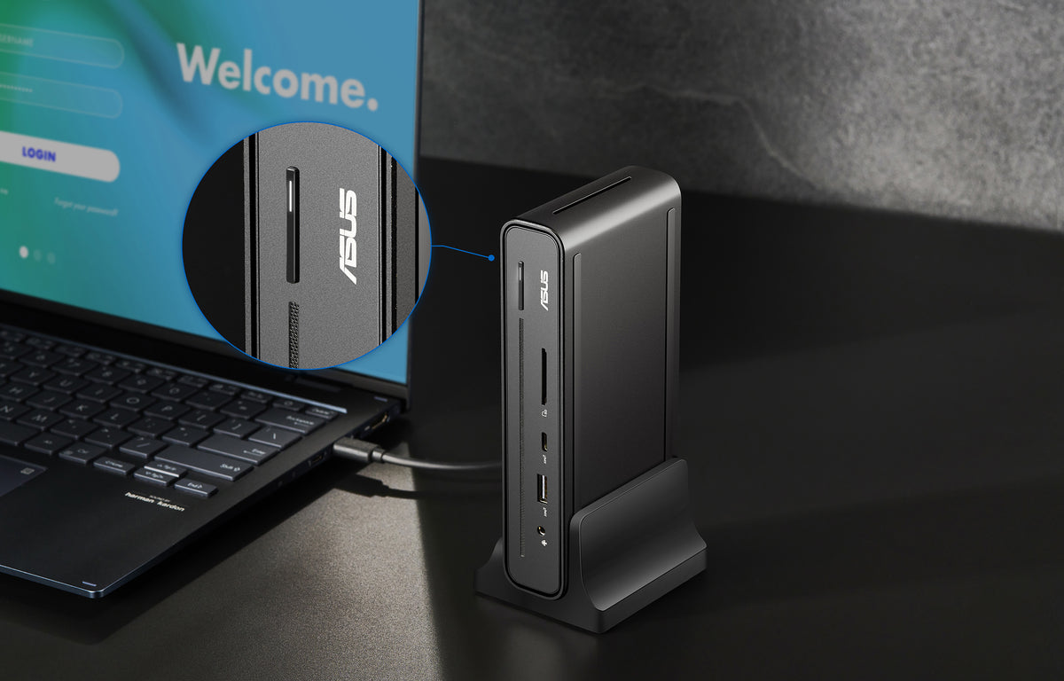 ASUS DC300 Triple Display USB-C Docking Station, USB 3.2 Gen 2 (3.1 Gen 2) Type-C, Black