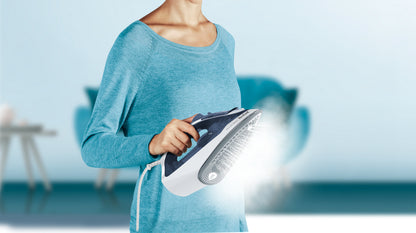 Tefal Express Steam FV2837 Dry & Steam iron Cerilium soleplate 2400 W Blue, Grey, White
