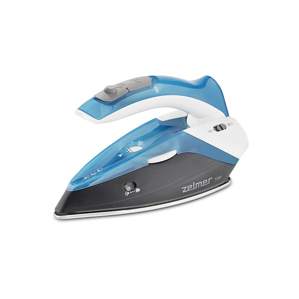 Zelmer ZIR0500 Dry & Steam Iron with Stainless Steel Soleplate, 1100 W, Black/Blue/White