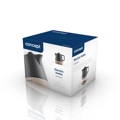 Concept RK0062 Electric Kettle 1 L 1200 W Anthracite, Wood