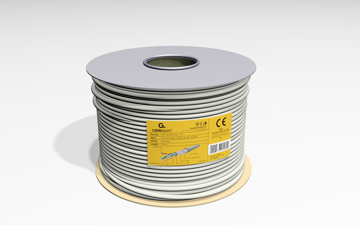 Gembird CAT5e FTP 100m Networking Cable Grey F/UTP (FTP)