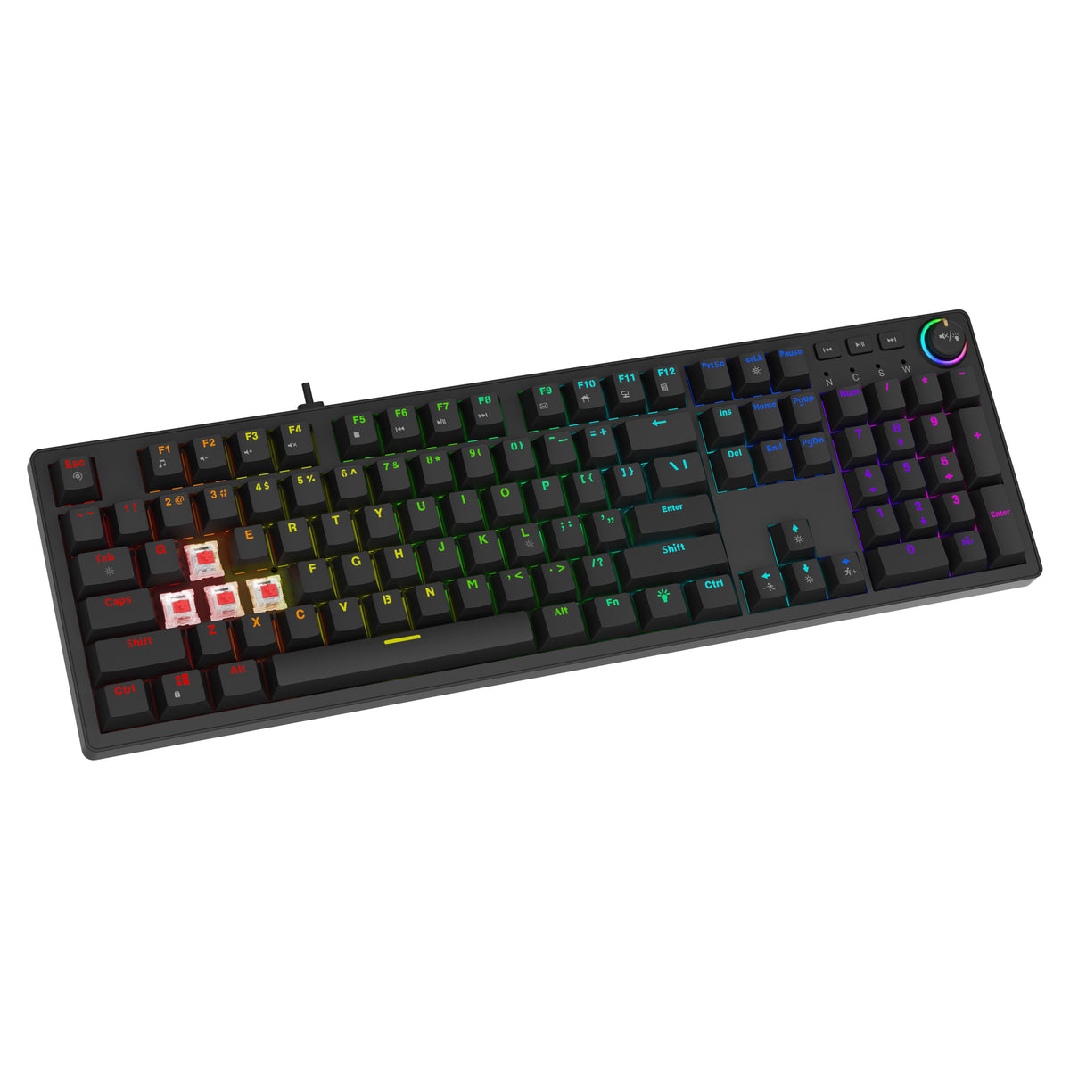 SAVIO STYX Mechanical Keyboard with Outemu Brown Switches, Hot Swap Capability, RGB Lighting