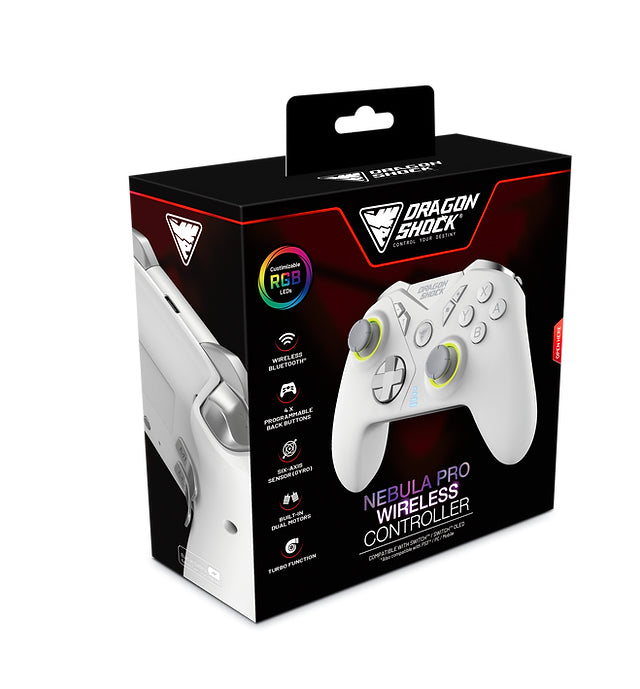 Dragonshock Nebula Pro Wireless Controller - White for Nintendo Switch
