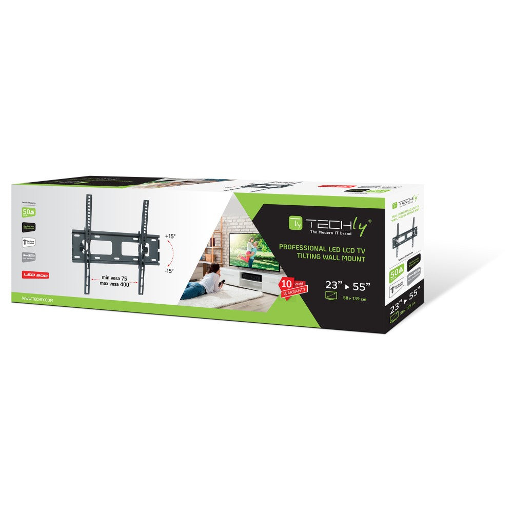 Techly 23-55" Wall Bracket for LED LCD TV Tilting ICA-PLB 131M