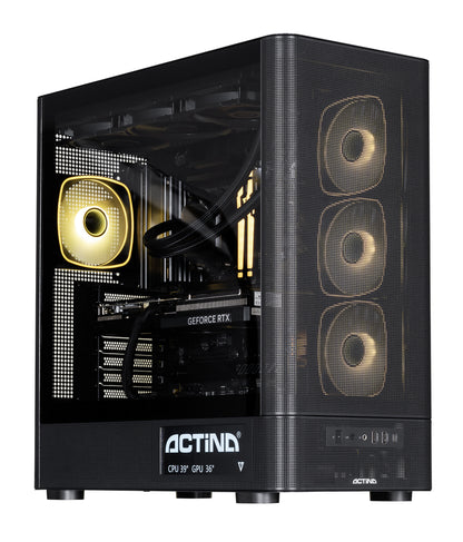 Actina 5901443440246 Επιτραπέζιος Υπολογιστής με επεξεργαστή AMD Ryzen™ 9 9900X3D, 32 GB DDR5-SDRAM, 1 TB SSD, κάρτα γραφικών NVIDIA GeForce RTX 5070 Ti, λειτουργικό σύστημα Windows 11 Home, Midi Tower μαύρο