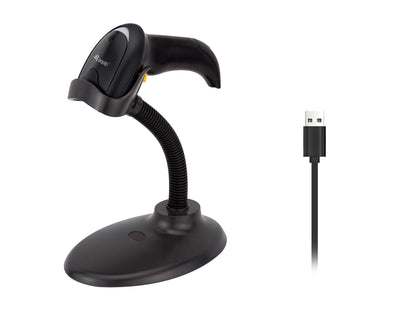 Equip 2D-Barcodescanner Laser USB+Halter             schwarz