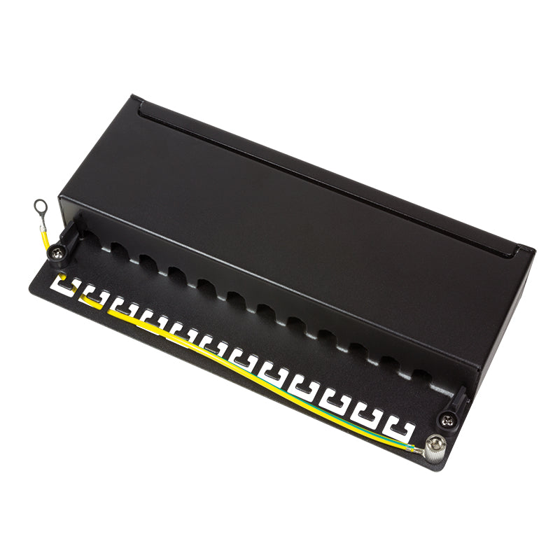 LogiLink Patch Panel Table/Wall Cat.6 STP 12 Ports, Black