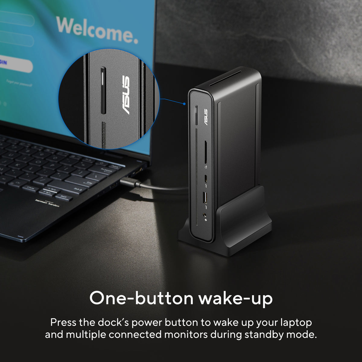 ASUS DC300 Triple Display USB-C Docking Station, USB 3.2 Gen 2 (3.1 Gen 2) Type-C, Black