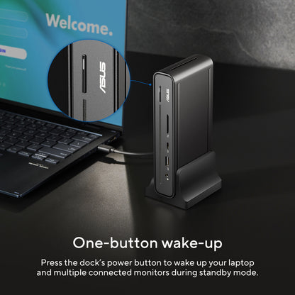 ASUS DC300 Triple Display USB-C Docking Station, USB 3.2 Gen 2 (3.1 Gen 2) Type-C, Black