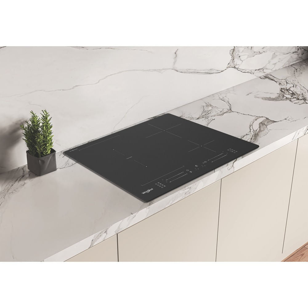 Whirlpool WF S7560NE BM Black Built-in 60 cm Zone induction hob 4 zone(s)