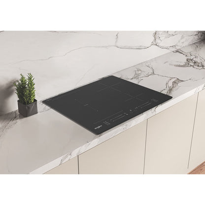 Whirlpool WF S7560NE BM Black Built-in 60 cm Zone induction hob 4 zone(s)