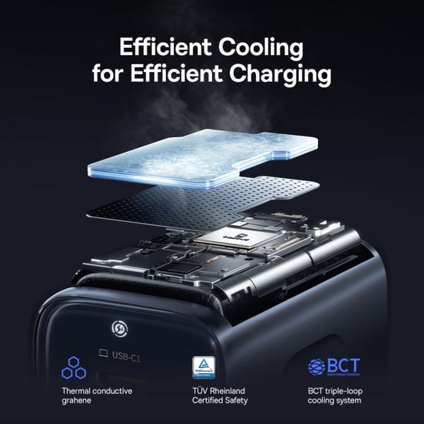Baseus PicoGo AE11 Fast Charger 2C+U 67W EU Cosmic, Black