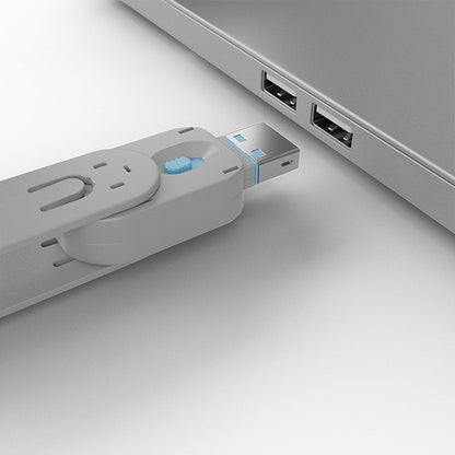 LINDY USB Typ A Portschlösser 4xBlau mit Schlüssel