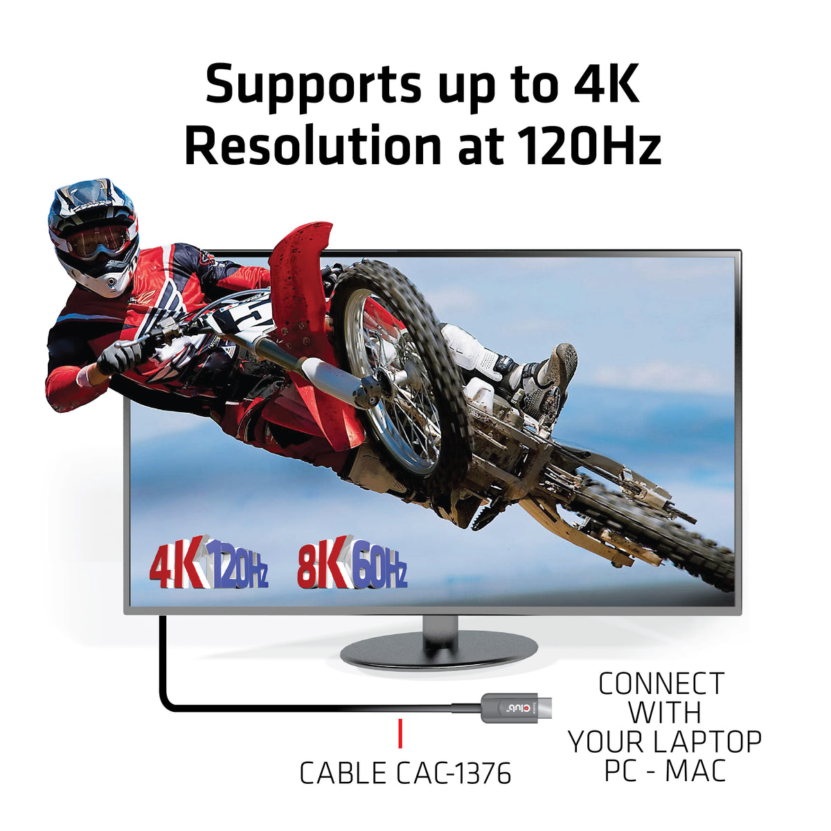 Club3D Active Optical HDMI Cable A → A 2.1, 8K60Hz UHD, 10 Meter (Retail)