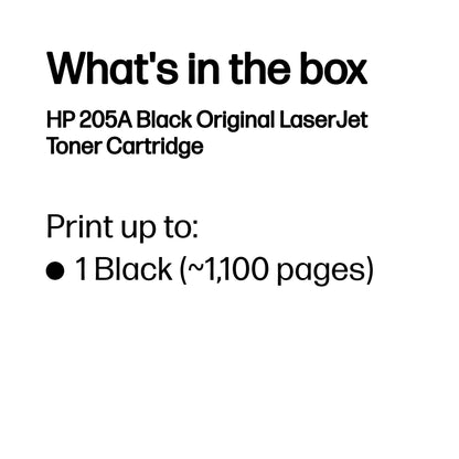 HP 205A Black LaserJet Toner Cartridge