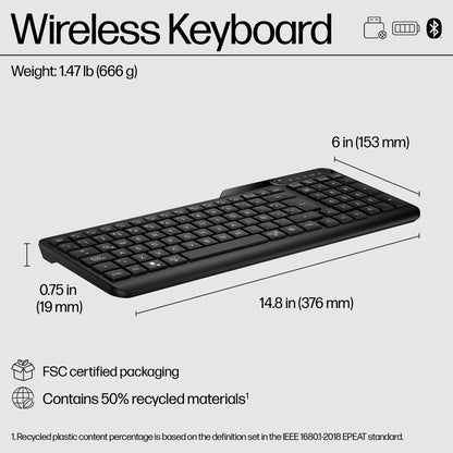 HP Keyboard 475 Dual-Mode Wireless Keyboard (DE)