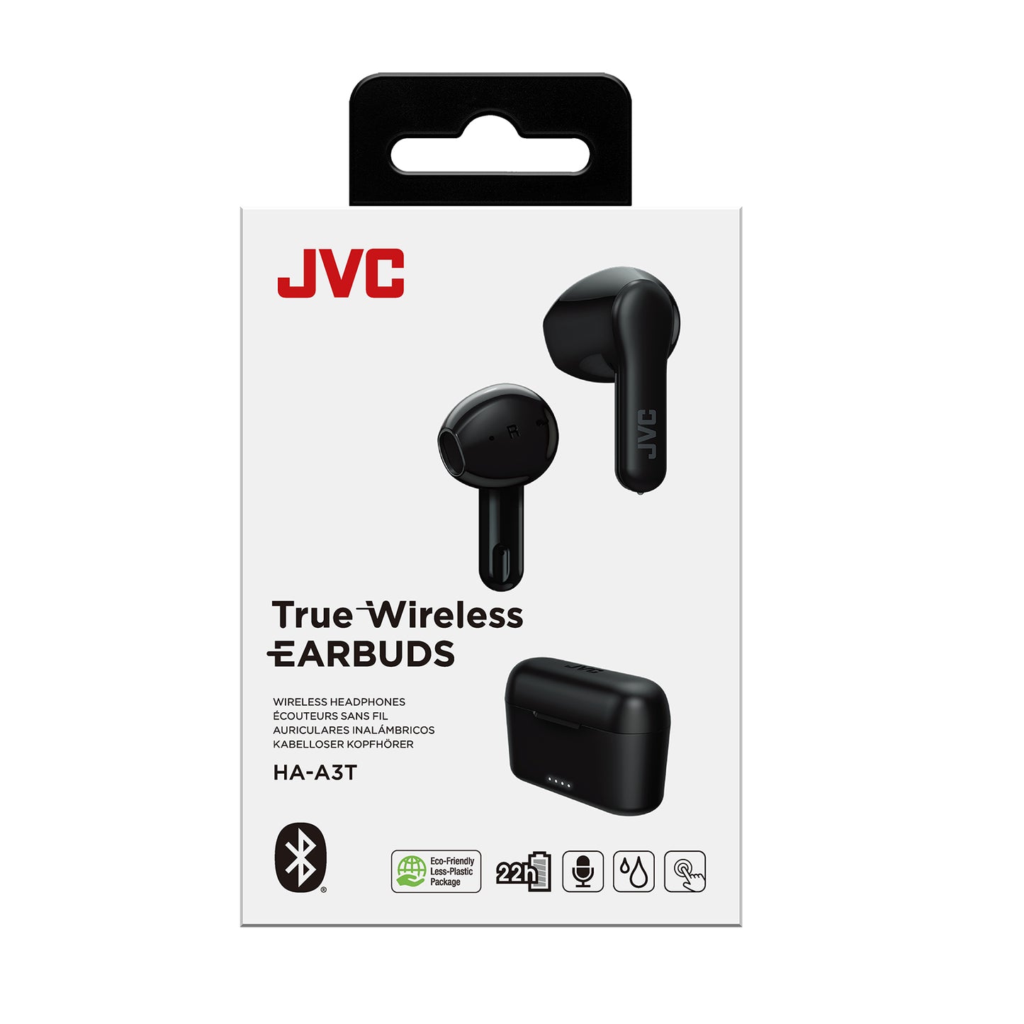 JVC HA-A3TBU Wireless In-Ear Earbuds, Black