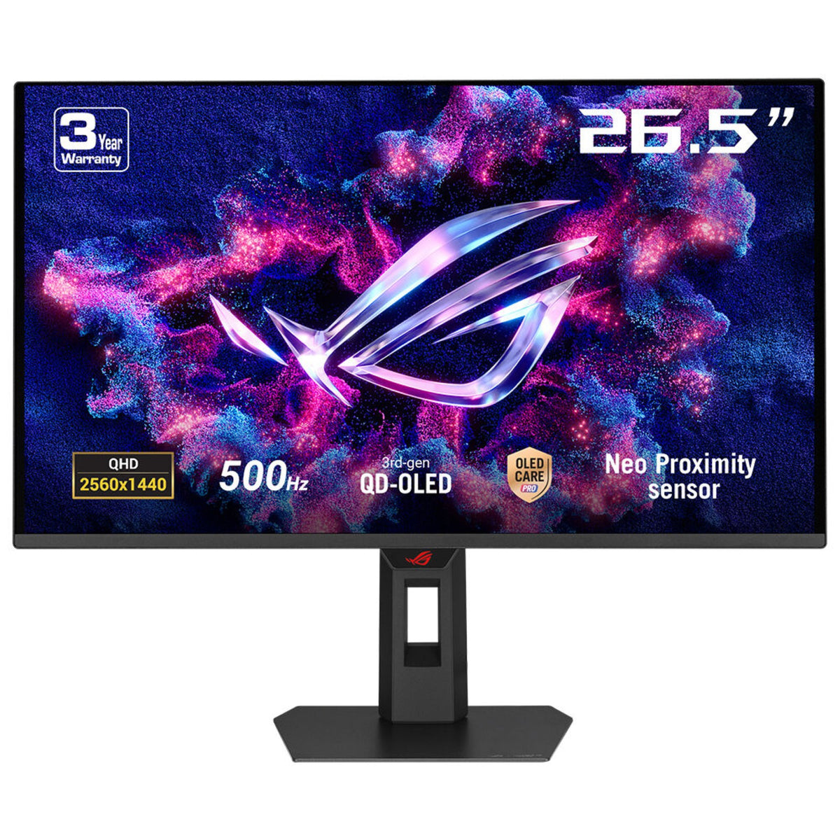 ASUS XG27AQDPG computer monitor 67.3 cm (26.5") 2560 x 1440 pixels Wide Quad HD QD-OLED Black