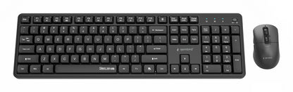 Gembird KBS-WMS-01 Silent key Pro Business wireless desktop set, black, US layout
