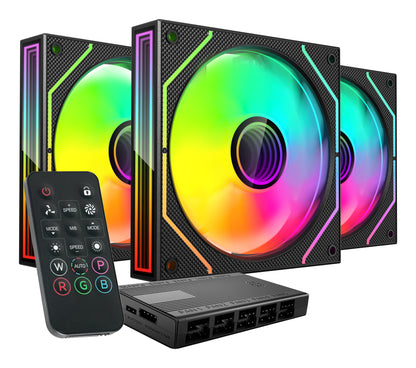 Σύστημα ψύξης υπολογιστή Mars Gaming MF3DPROKIT, ανεμιστήρας κουτιού υπολογιστή 12 εκ., μαύρο