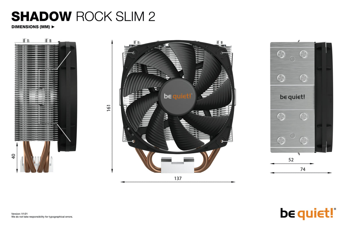 be quiet! Kühler Shadow Rock Slim 2