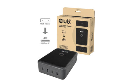 Club3D Ladegerät 4x USB-C                 PD3.1 240W, GaN retail