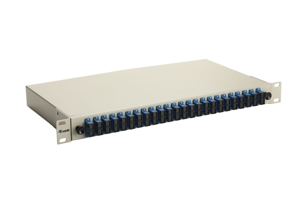 Equip LWL-Spleißkasten 24-Port SC-Duplex OS2 1U komplett  gr