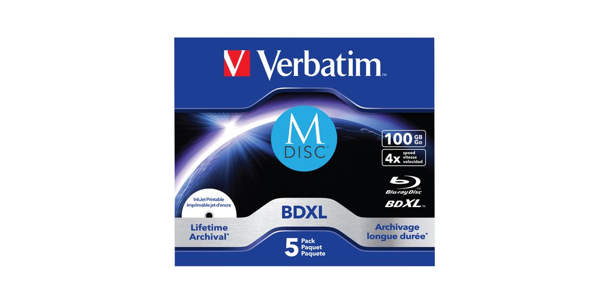 M-DISC Verbatim BD-R 4X 100 GB INKJET PRINTABLE retail
