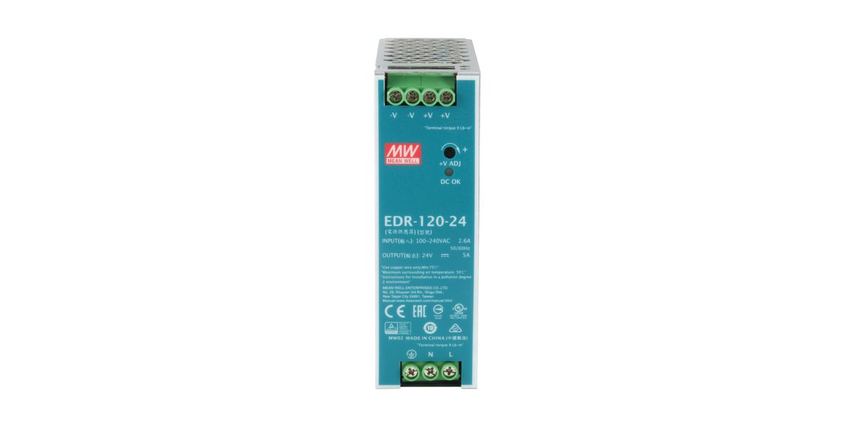 LevelOne Industrie Netzteil 24VDC/120W+DIN-Schiene    silber