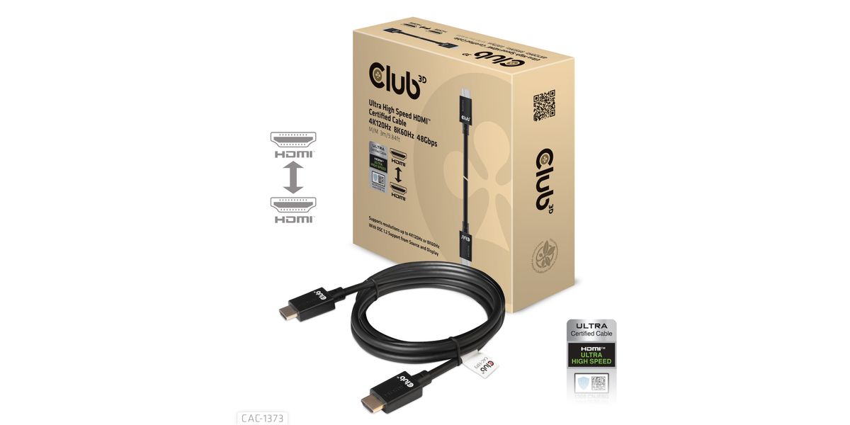 Club3D HDMI-Kabel A -> A 2.1 Ultra High Speed 10K HDR 3m retail