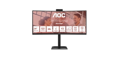 AOC 86,3εκ (34") CU34E4CW 21:09 2xHDMI+DP+USB-C+Webc. Curv.