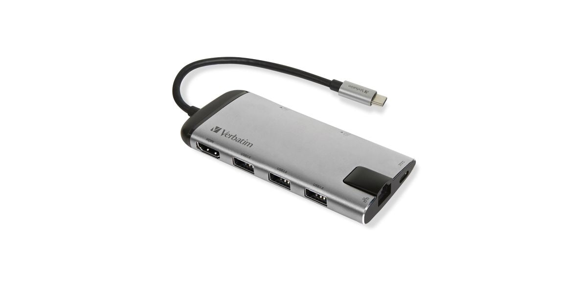 USB-C Verbatim Adapter USB 3.1 GEN 1/ USB 3.0 x 3 HDMI RJ45