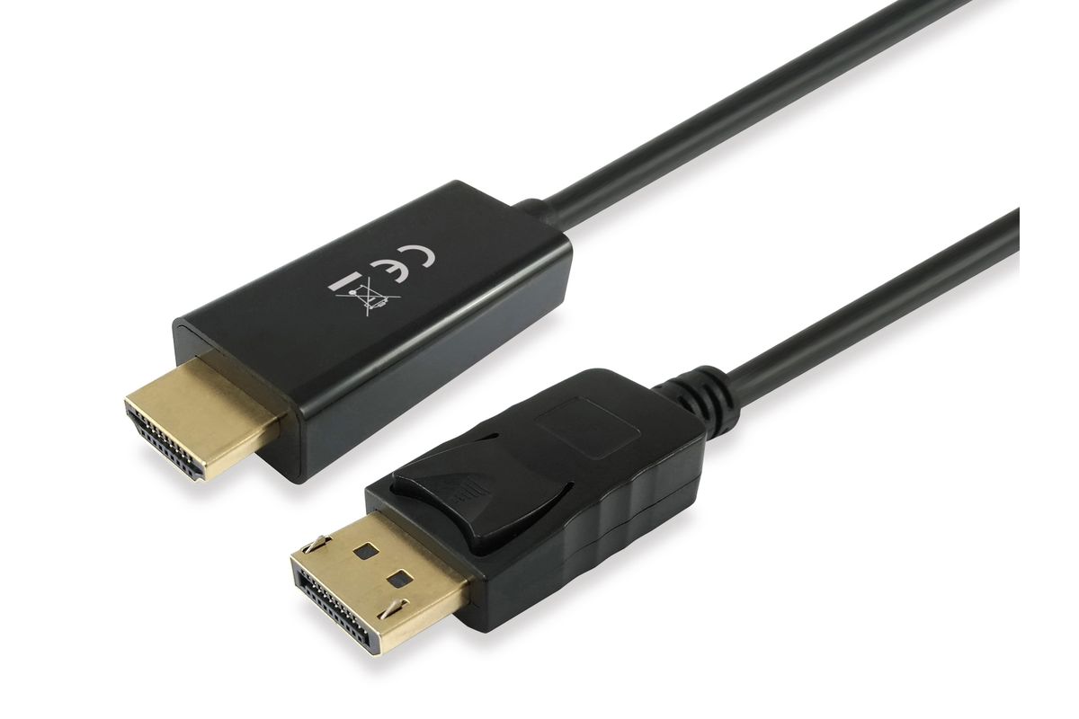 Equip      DisplayPort->HDMI        4K/ 30Hz St/St  5.00m sw Polybeutel
