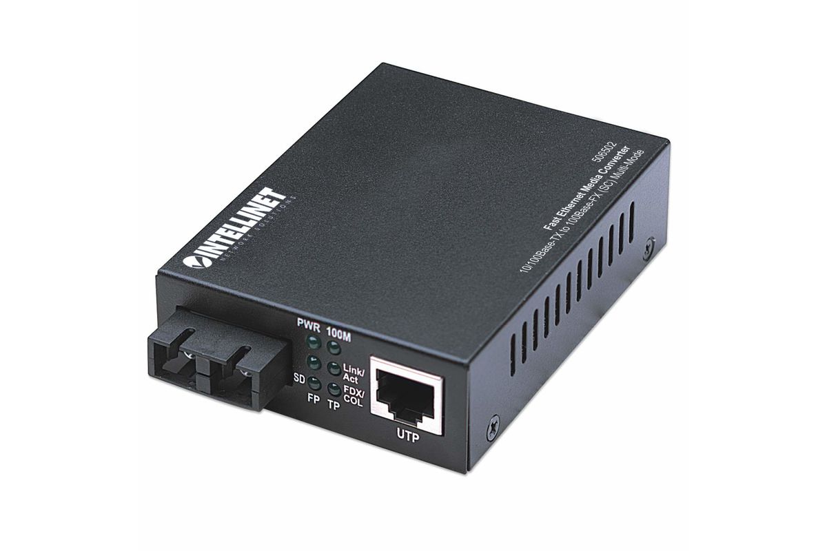 INTELLINET Medienkonverter Fast Ethernet Multimode 2km sw