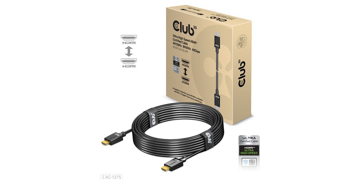 Club3D HDMI-Kabel A -> A 2.1 Ultra High Speed 10K HDR 5m retail