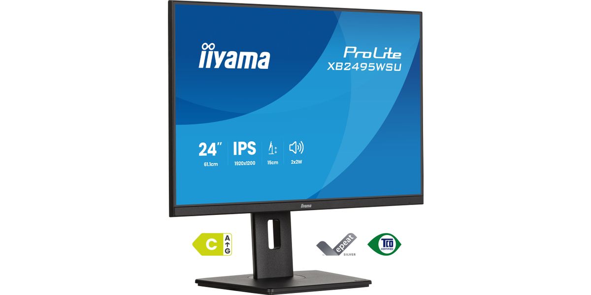 IIYAMA 60.5cm (24")   XB2495WSU-B1   16:10 HDMI+DP+USB-C IPS