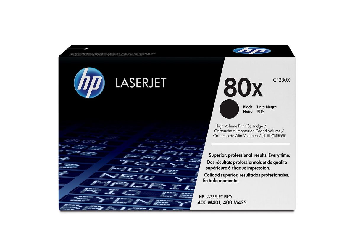 HP 80x Schwarz LaserJet Tonerpatrone