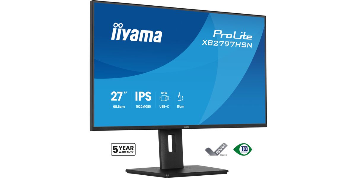 IIYAMA 68.6cm (27")   XB2797HSN-B1 16:9 HDMI+DP+2xUSB-C IPS