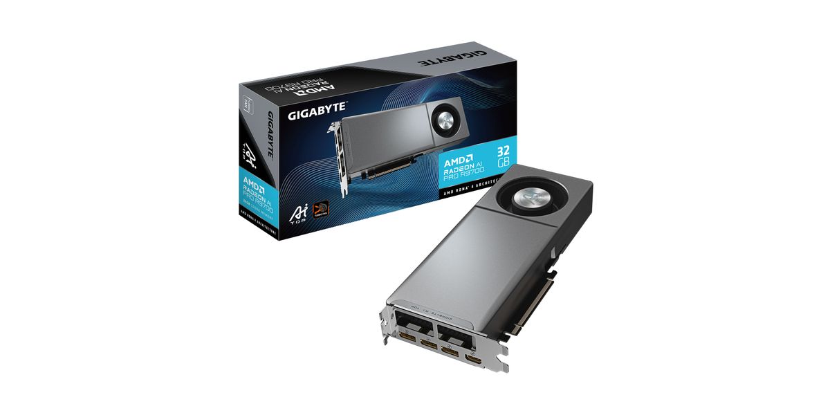 Gigabyte Radeon Pro 9700 AI TOP   32GB GDDR6 HDMI 3xMini DP
