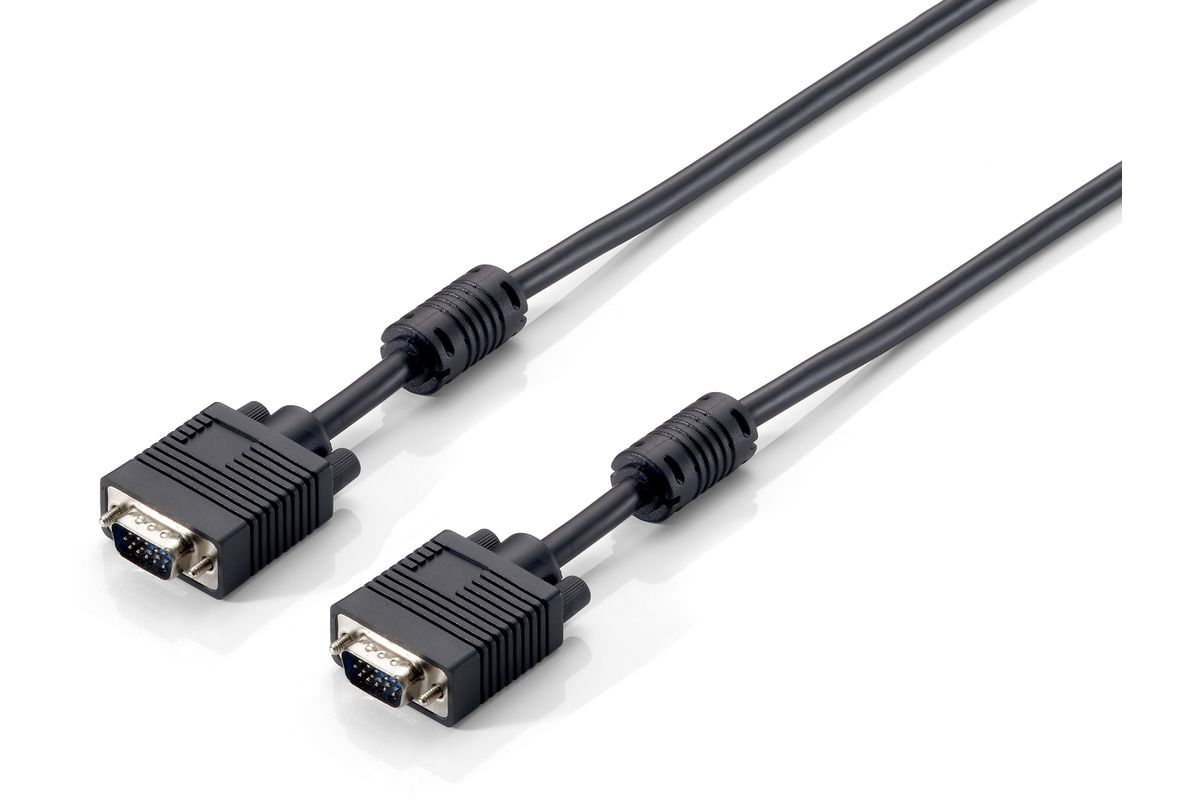 Equip VGA Kabel 1024x 768/60Hz Ferrit   St/St 15.00m schwarz Polybeutel