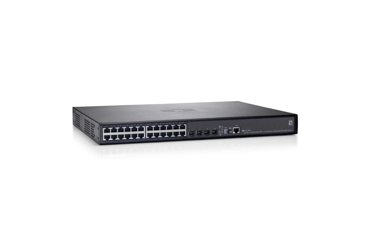 LevelOne Switch 24xGE/2x10GSFP+ 19" Managed L3